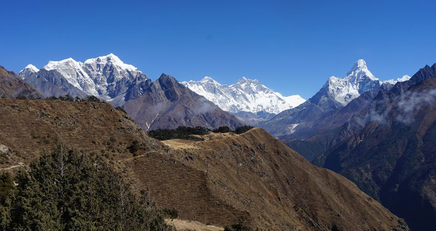Everest panorama from the everest view hotel syangboche